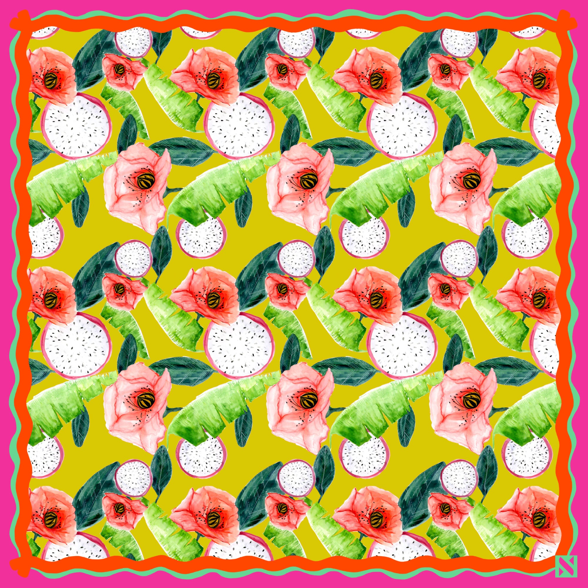 Dragonfruit Is Heavenly [Large Square Scarf]