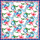 Iced Hibiscus Print [Small Square Scarf]
